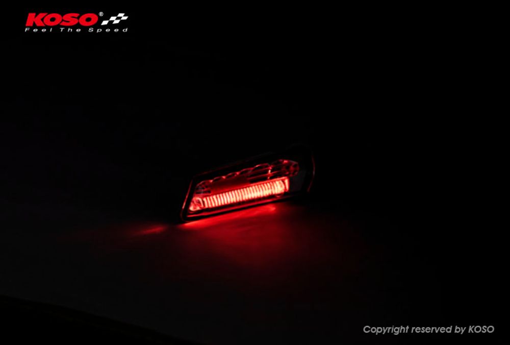 KOSO GW-03 LED Fahrrichtungsanzeiger mit intrigieter Rücklicht- Bremslicht Funktion