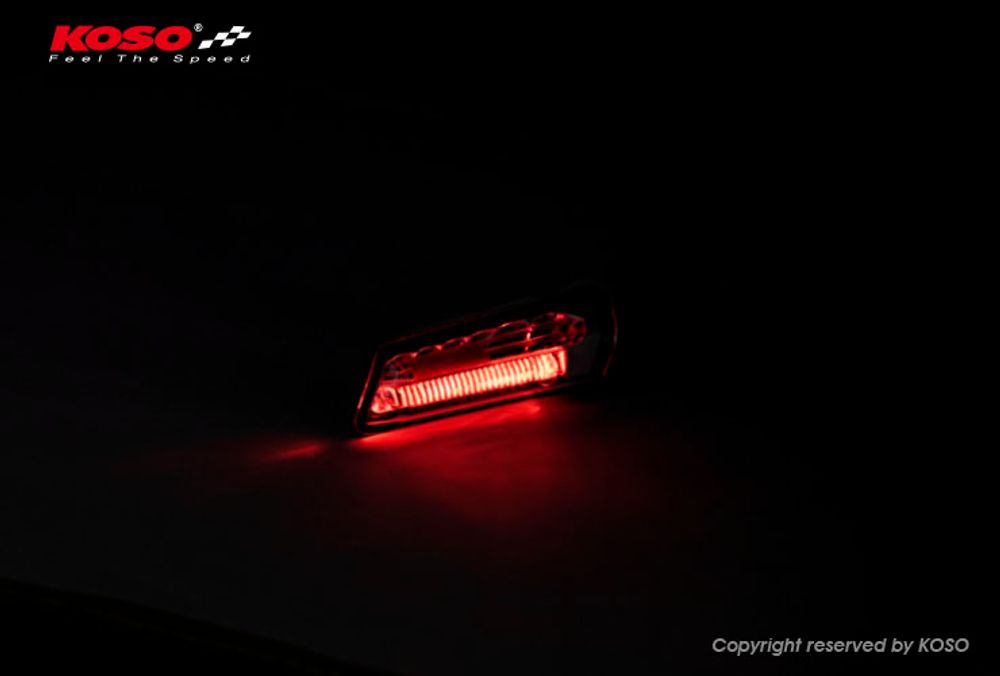 KOSO GW-03 LED direction indicator with intriguing rear light and brake light function