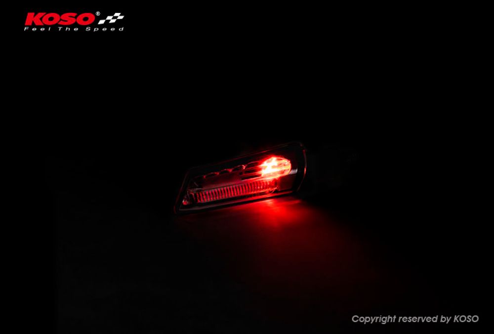 KOSO GW-03 LED direction indicator with intriguing rear light and brake light function
