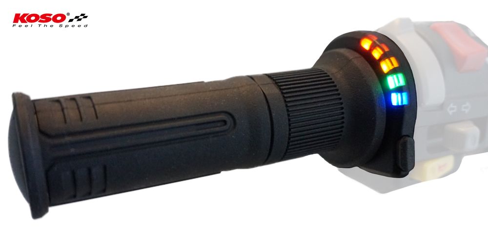 Heated grips 7/8 inch + 1 inch L=120mm K-Type switch - black + 10 cm