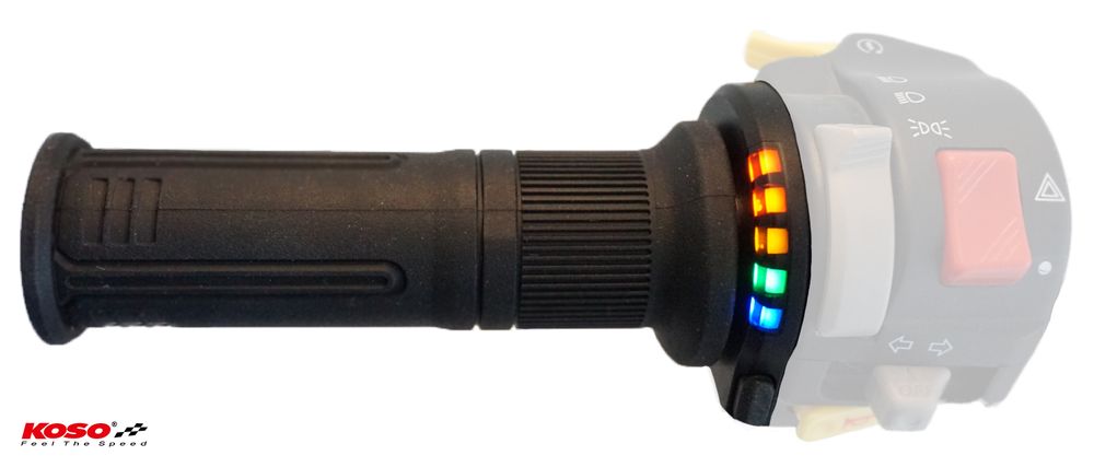 Heated grips 7/8 inch + 1 inch L=120mm K-Type switch - black + 10 cm