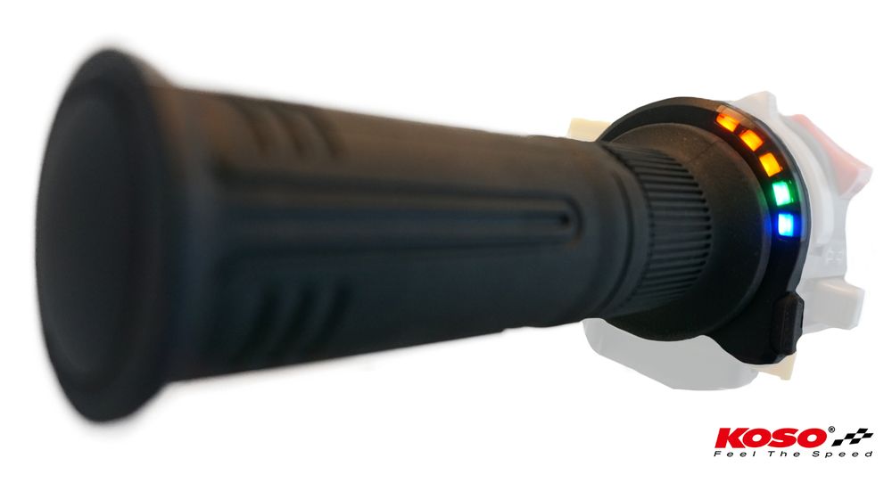 Heated grips 7/8 inch + 1 inch L=120mm K-Type switch - black + 10 cm