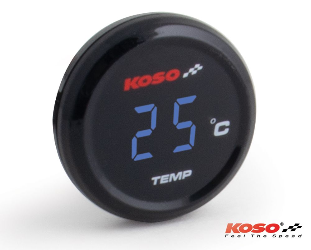 Koso Coin thermometer blue display 