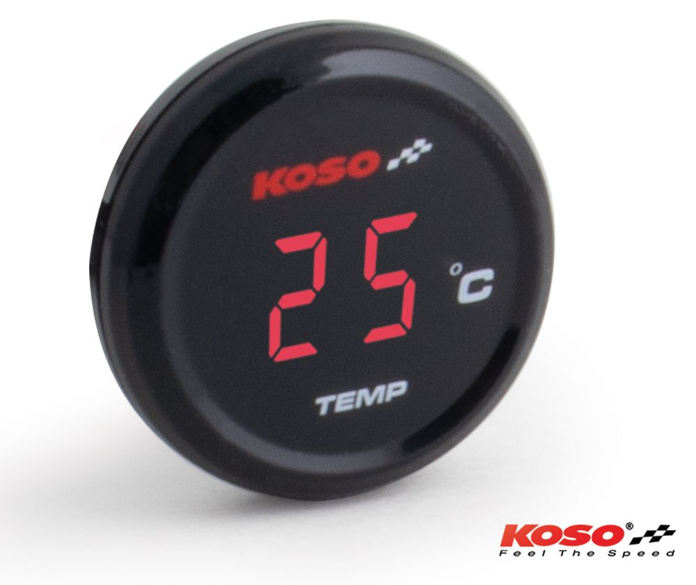 Koso Coin-Thermometer rote Anzeige