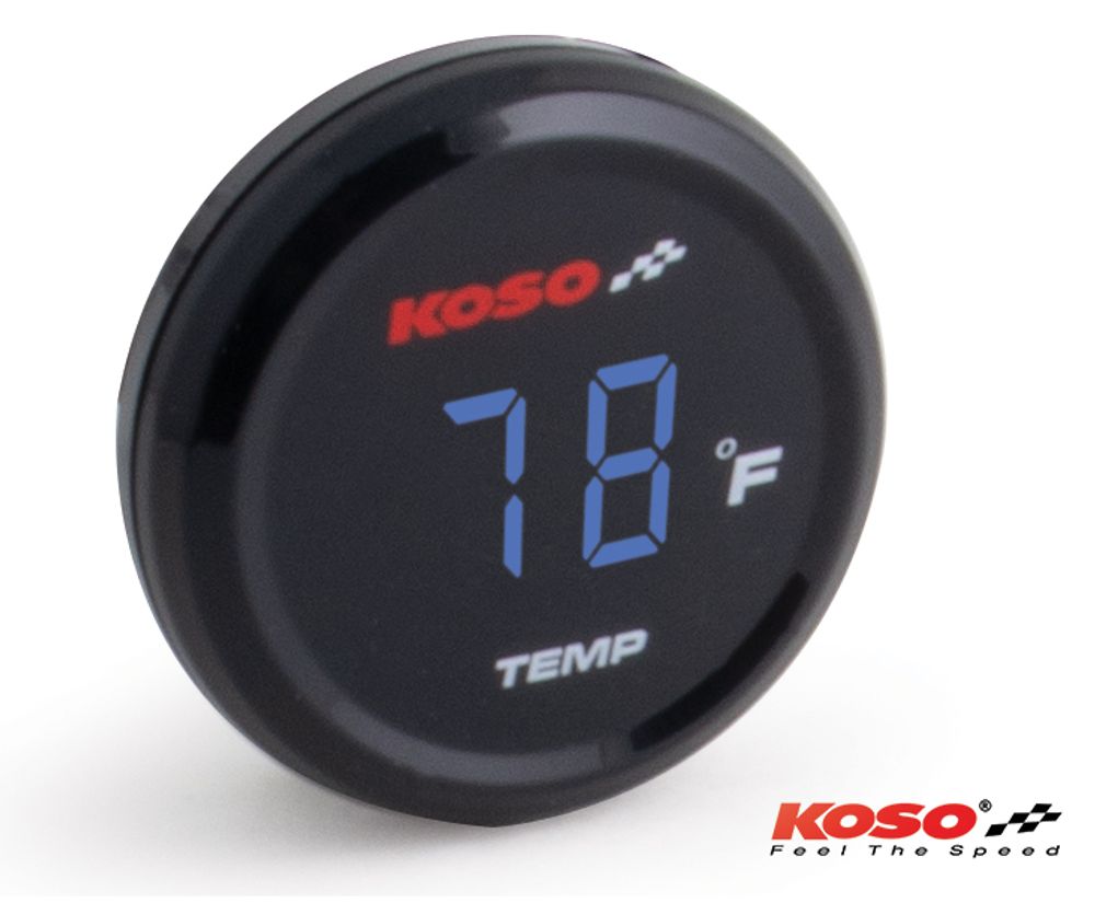 Koso Coin thermometer blue display 