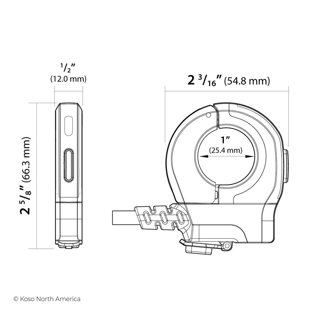 KOSO Daumenschalter mit USB-QC 3.0 Ladegerät Anschluss