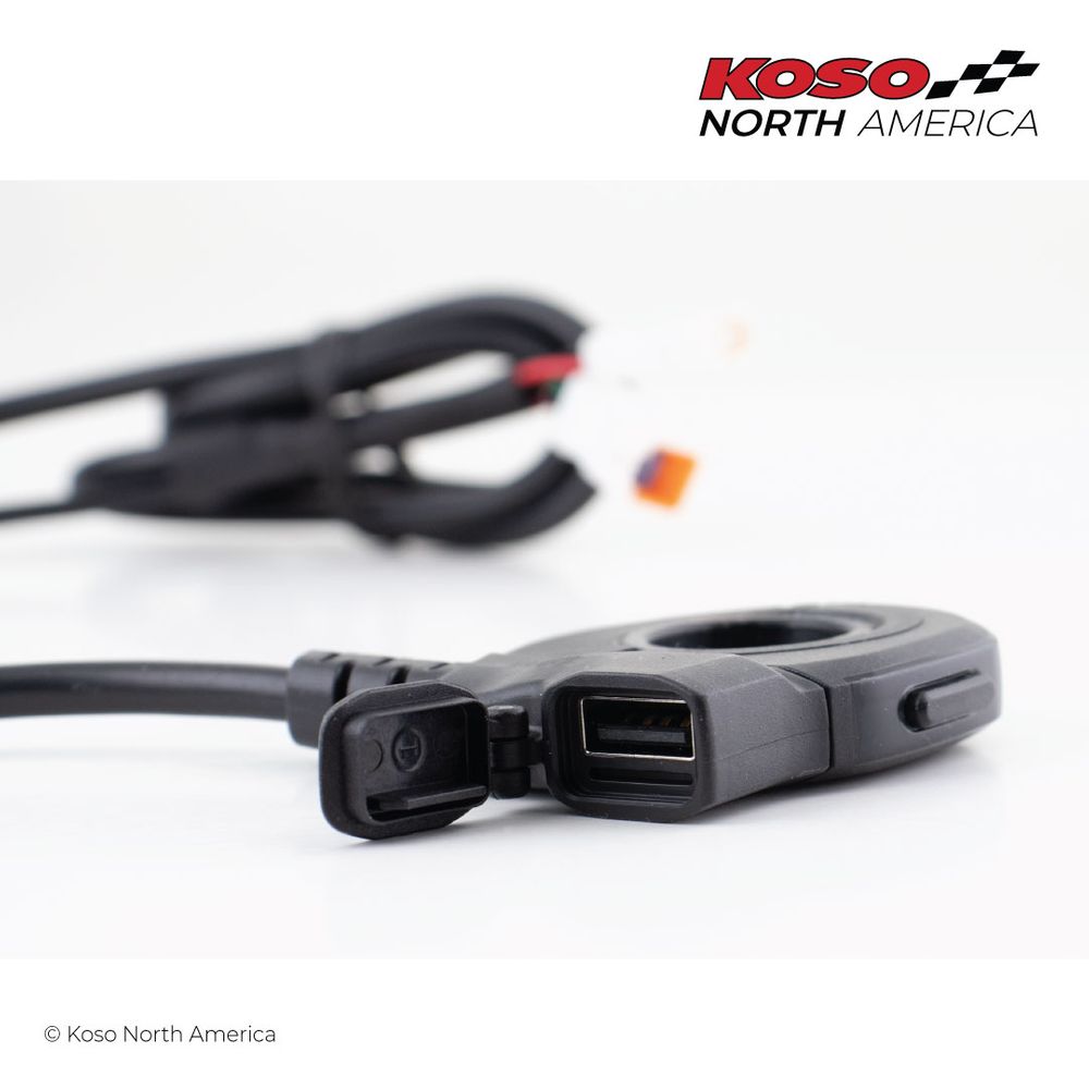 KOSO THUMB SWITCH WITH USB QC 3.0 CHARGER port
