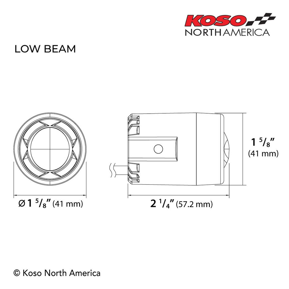 KOSO Mini LED Scheinwerfer Serie Abblendlicht E-Mark / DOT geprüft