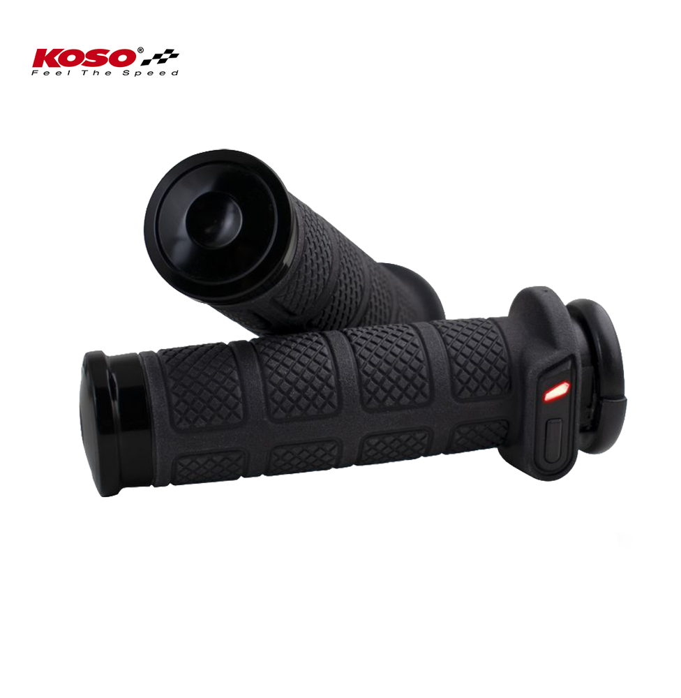 TITAN-II | Heated Grips for Harley-Davidson® – Cable Throttle (Black)