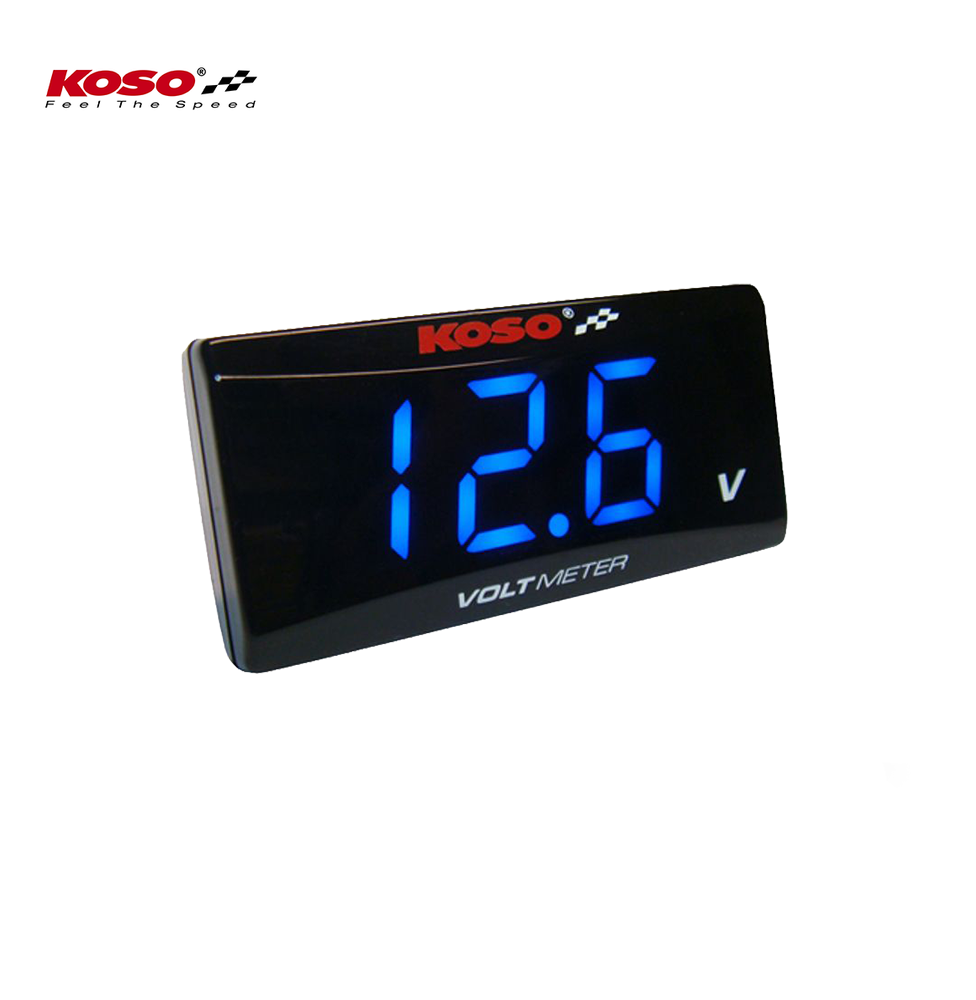 Volt Meter SUPER SLIM blau