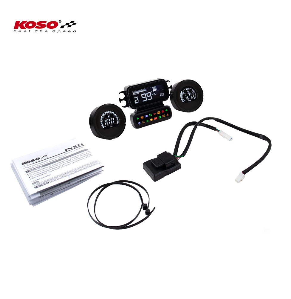 KOSO D2 Multifunction HD Instrument Cluster for Excavators (2014–2023)