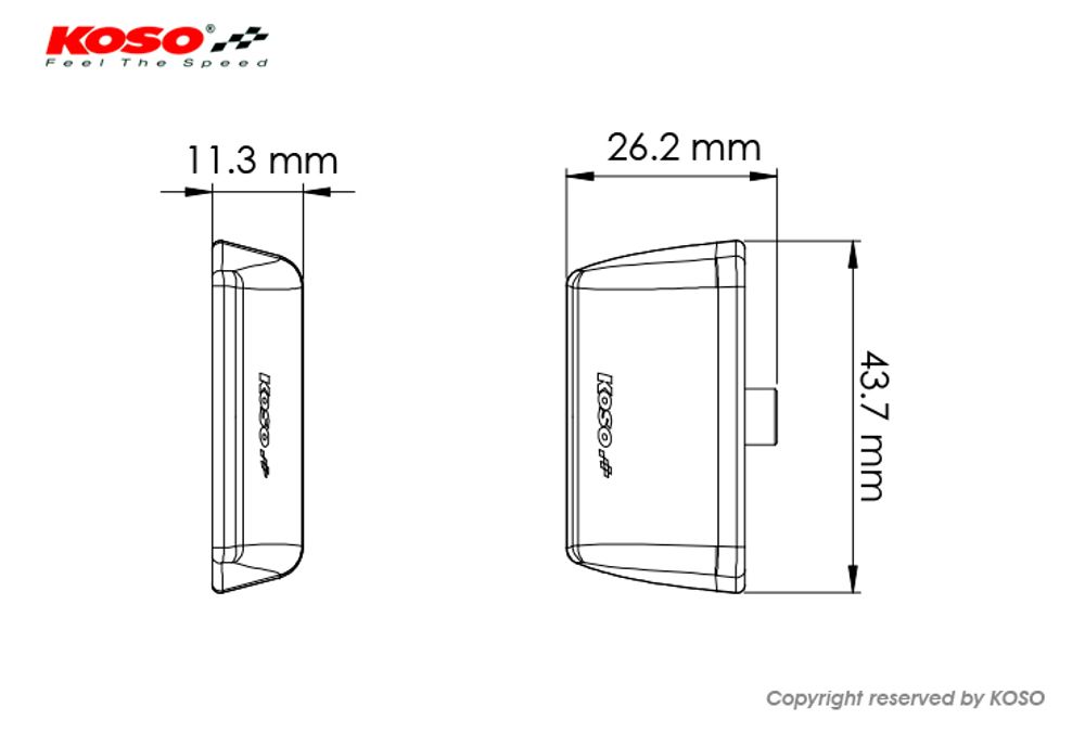 LED Nummernschildbeleuchtung, Blade (schwarz) E-geprüft
