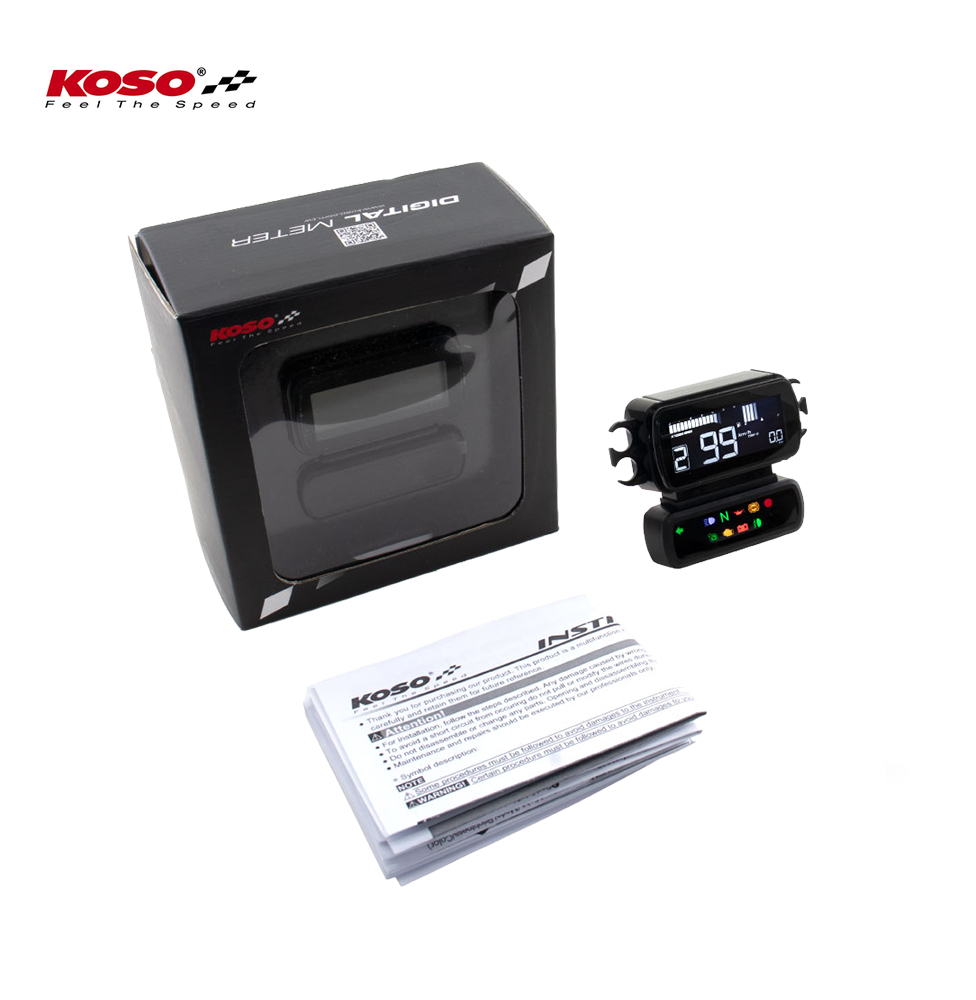 Koso D2 Multifunktions Meter passend für HD  ® für 2018-2022 Street bob, 2018+ Breakout, 2022+ Low Rider ST & 2022+ Softail Standard