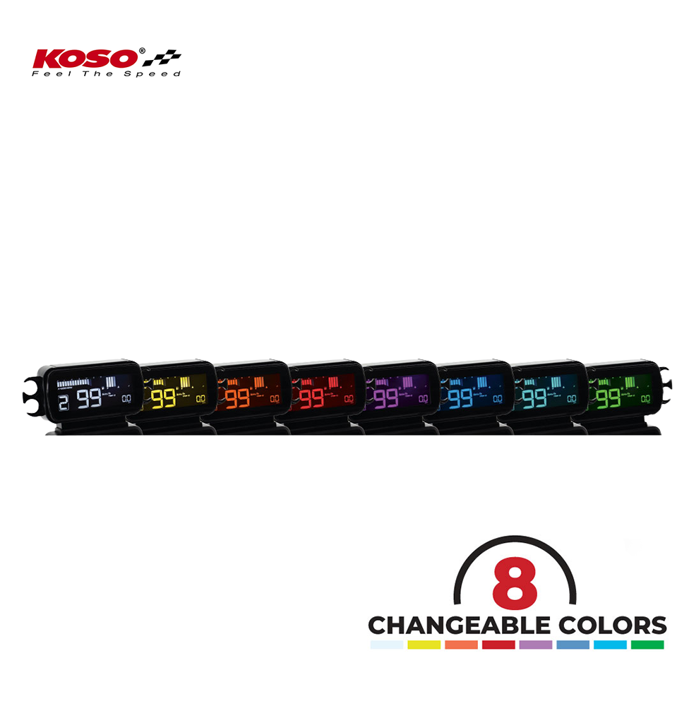 Koso D2 Multifunktions Meter passend für HD  ® für 2018-2022 Street bob, 2018+ Breakout, 2022+ Low Rider ST & 2022+ Softail Standard