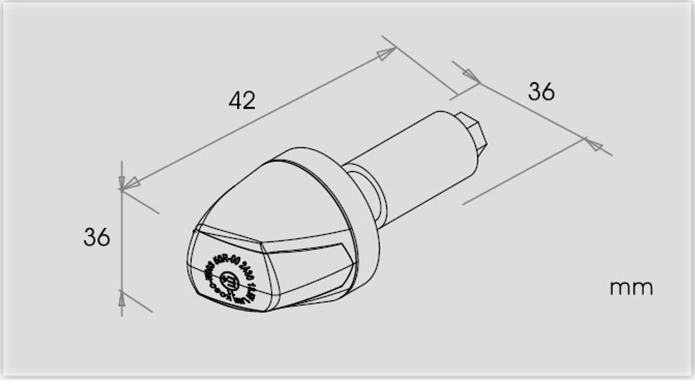 LED indicator Knight - handlebar end indicator, black, smoked lens E-tested