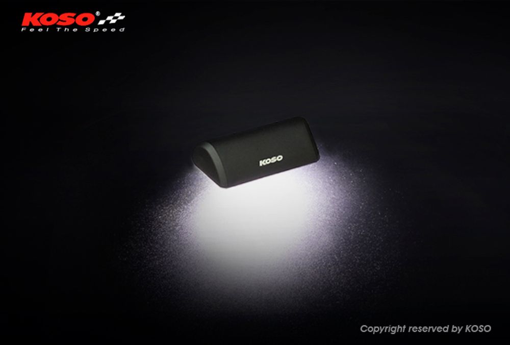 LED Nummernschildbeleuchtung, Drop (schwarz) E-geprüft