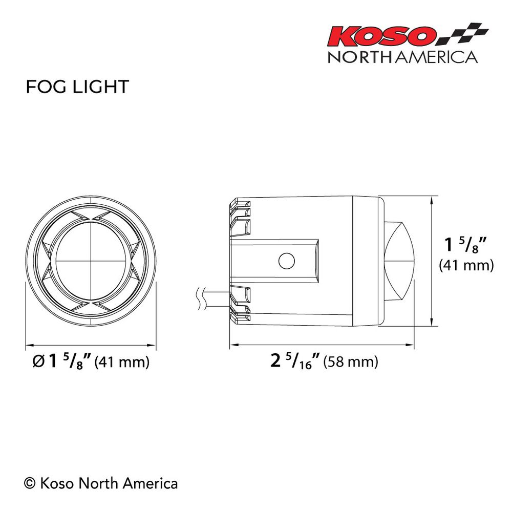KOSO Mini LED Scheinwerfer Serie FOG LIGHT E-Mark / DOT geprüft