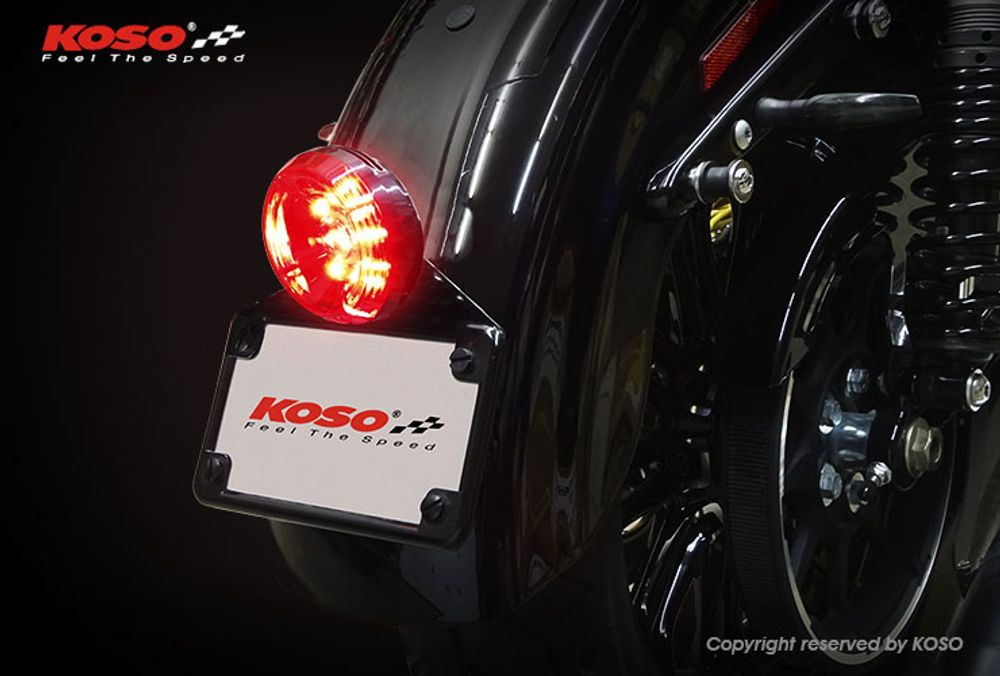 High-Power LED Rücklicht SOLAR (rotes Glas)