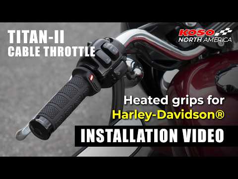 Titan-II Heizgriffe passend für Harley-Davidson® mit mechanischem Gasgriff (Schwarz)